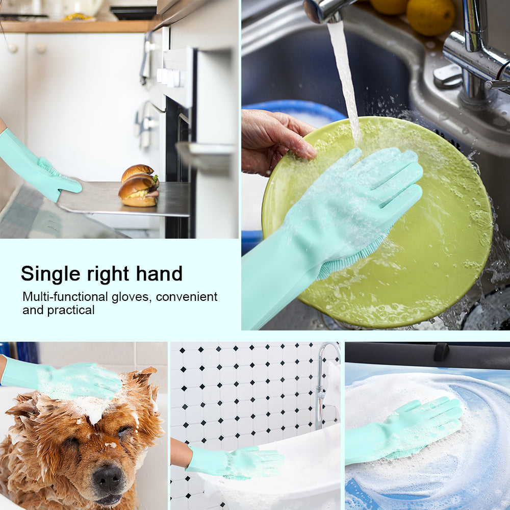 Magic Rubber Silicone Dish Washing Gloves