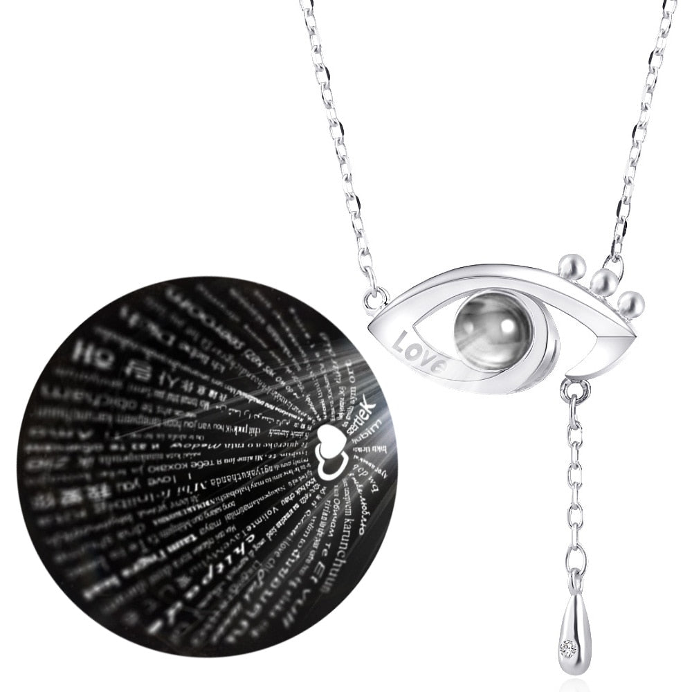 "I love you" Projection Necklace