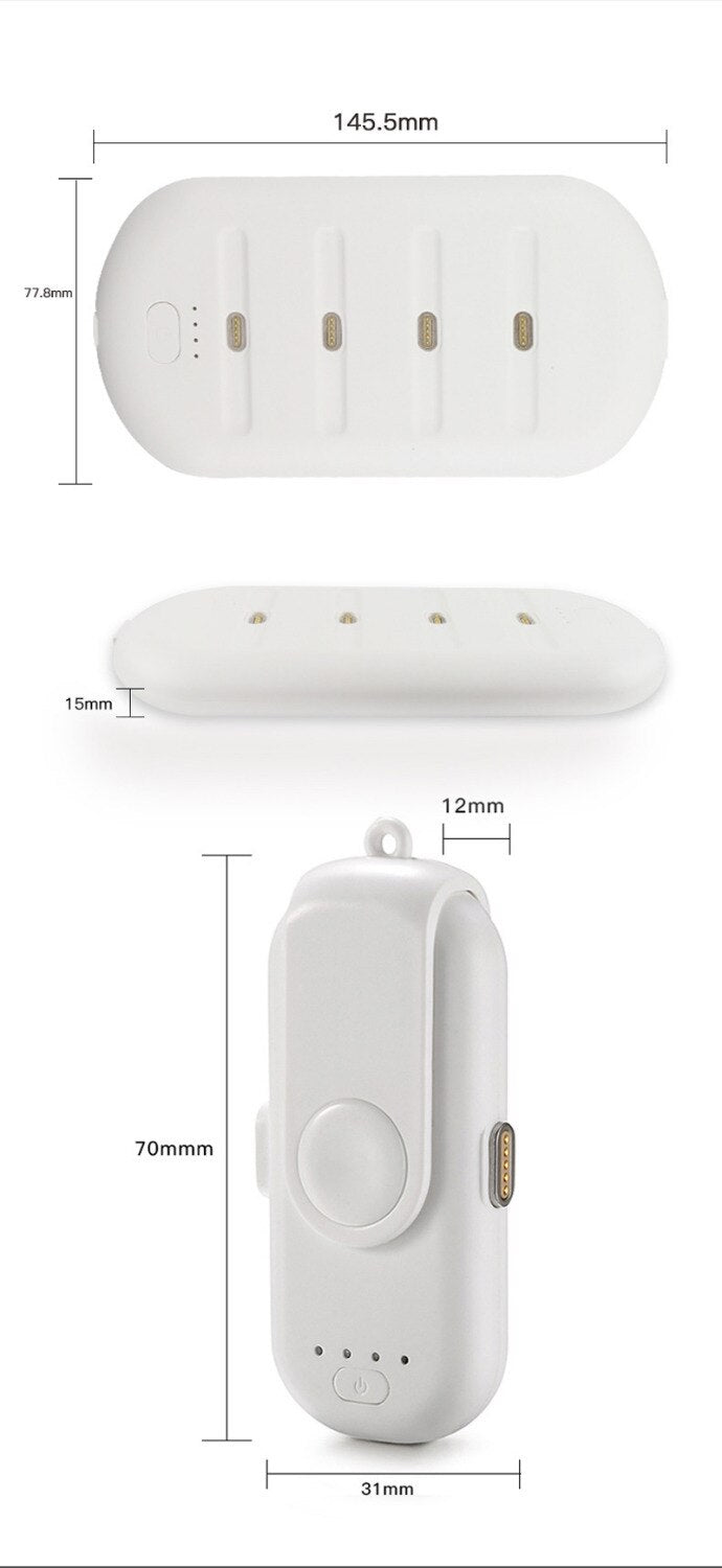 Magnetic power bank for Iphone & Android type C