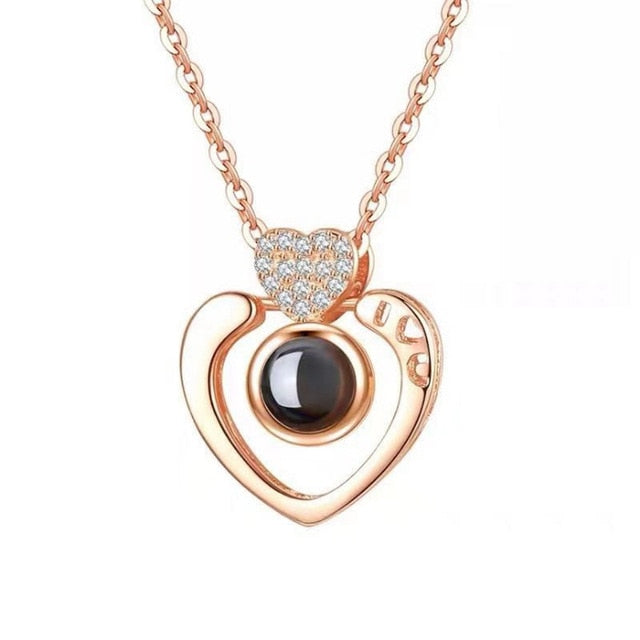 "I love you" Projection Necklace