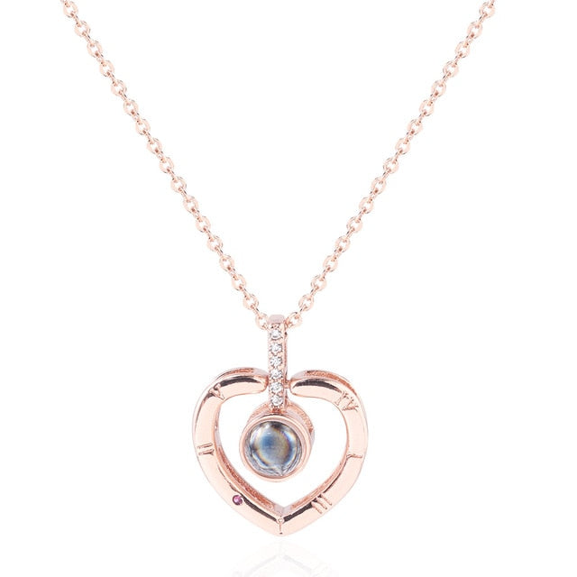 "I love you" Projection Necklace